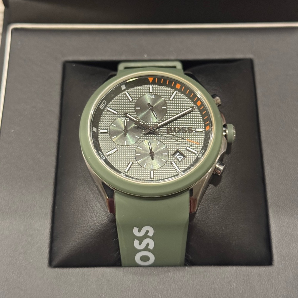 Hugo Boss Mens Watch Velocity Green 44mm